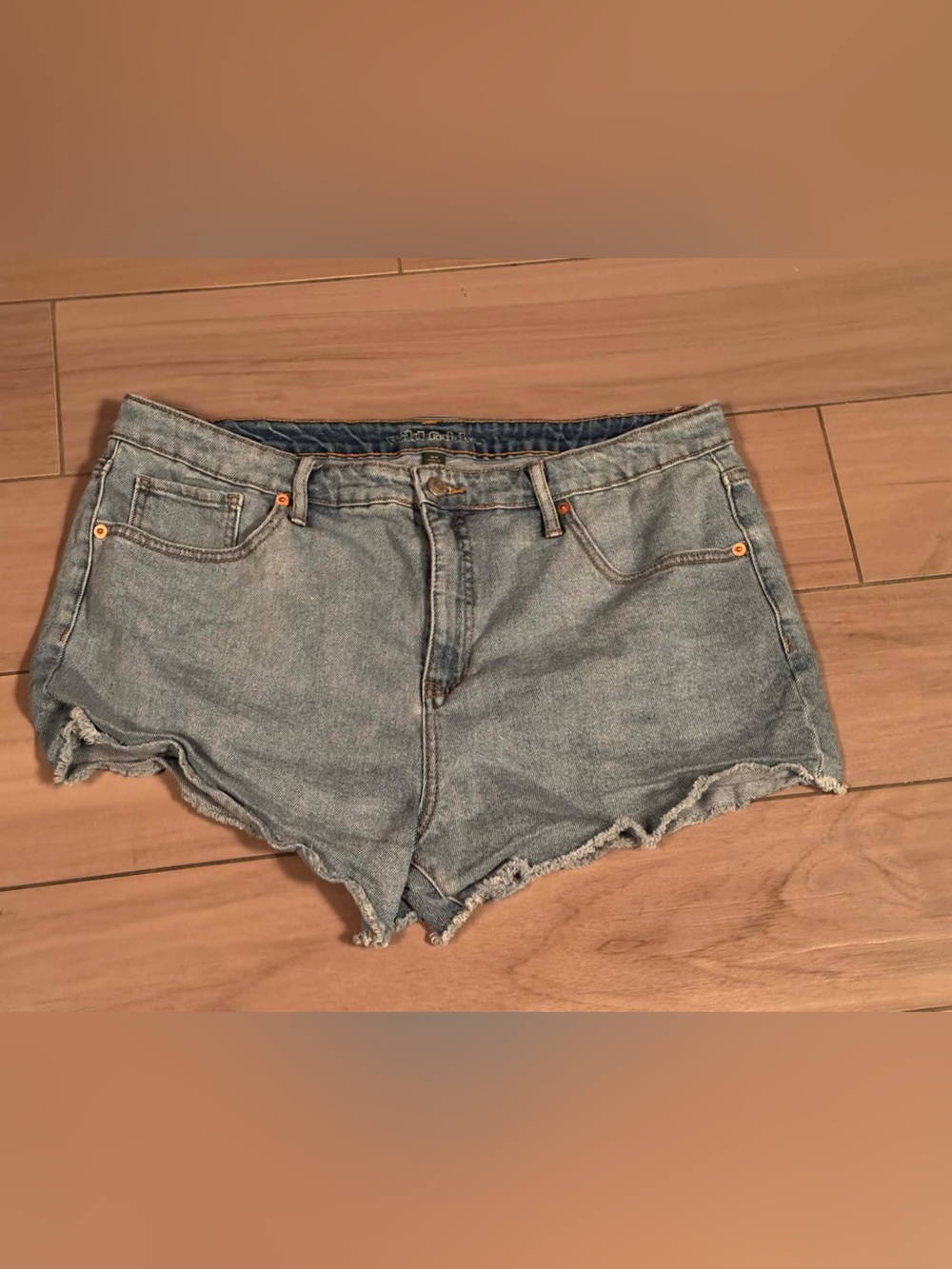 wild fable Light Blue Frayed Denim Shorts SIZE 16W